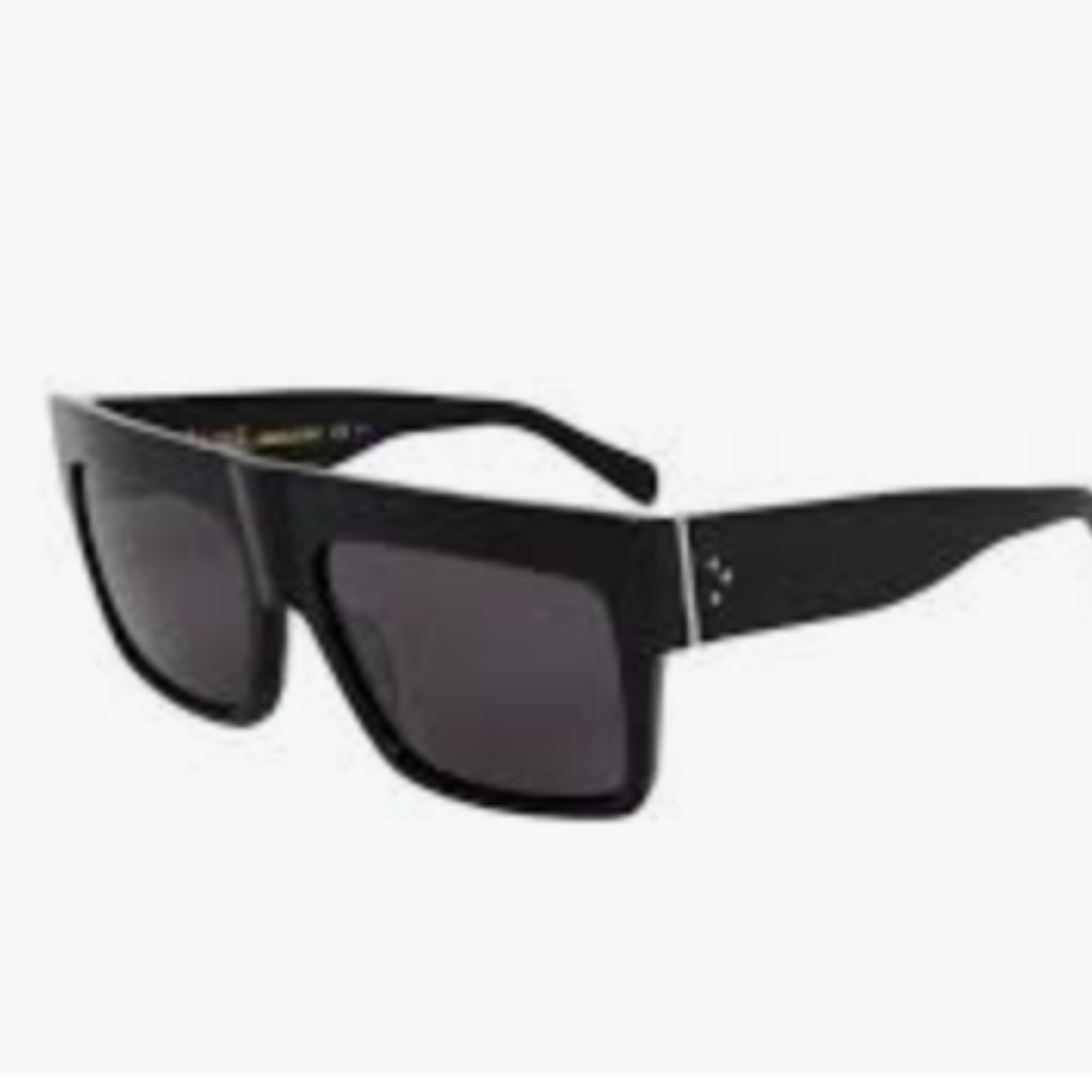 Celine Black Oversized Shield Sunglasses